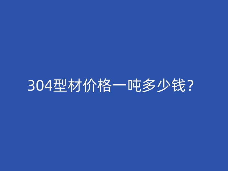 304型材價格一噸多少錢？